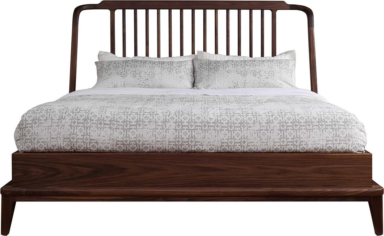 Stickley Walnut Grove 9910 Q WNT Mid Century Modern Queen Spindle